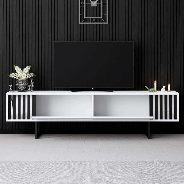 Meuble TV en aggloméré et métal Chrome Line - 7