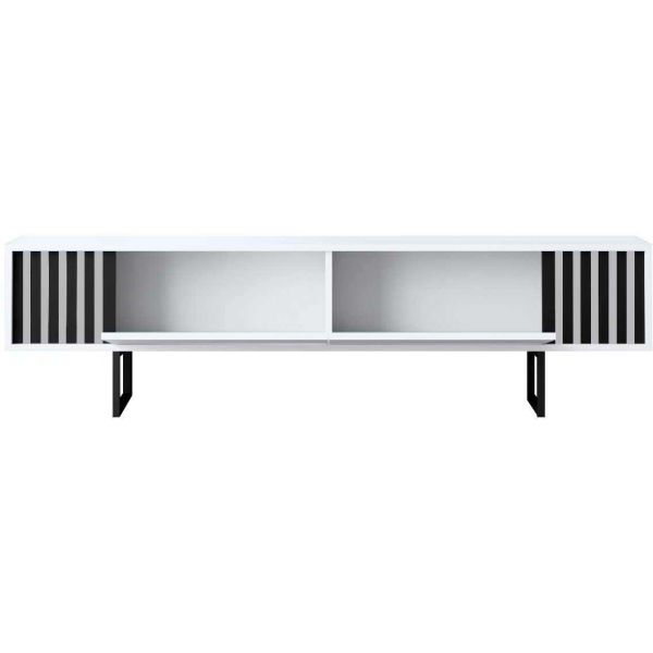 Meuble TV en aggloméré et métal Chrome Line - 159