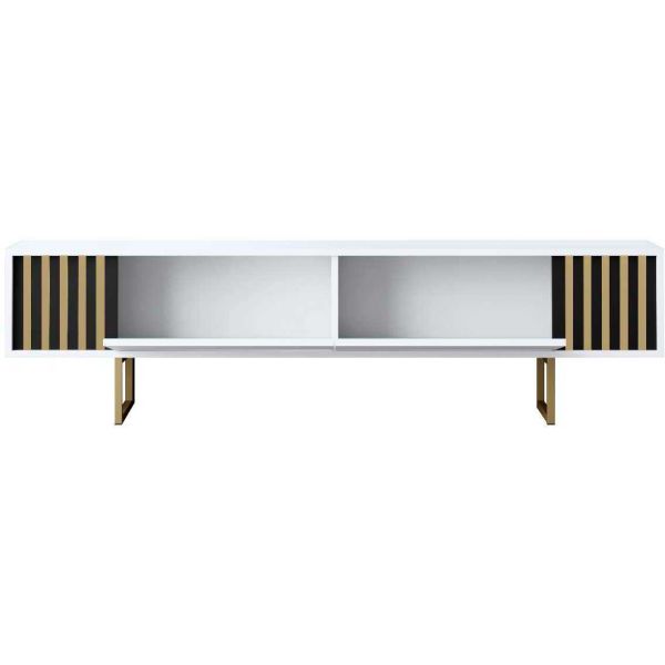 Meuble TV en aggloméré et métal Gold Line - 159