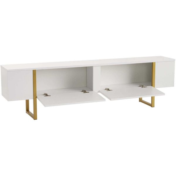 Meuble TV en aggloméré et métal Luxe - 139