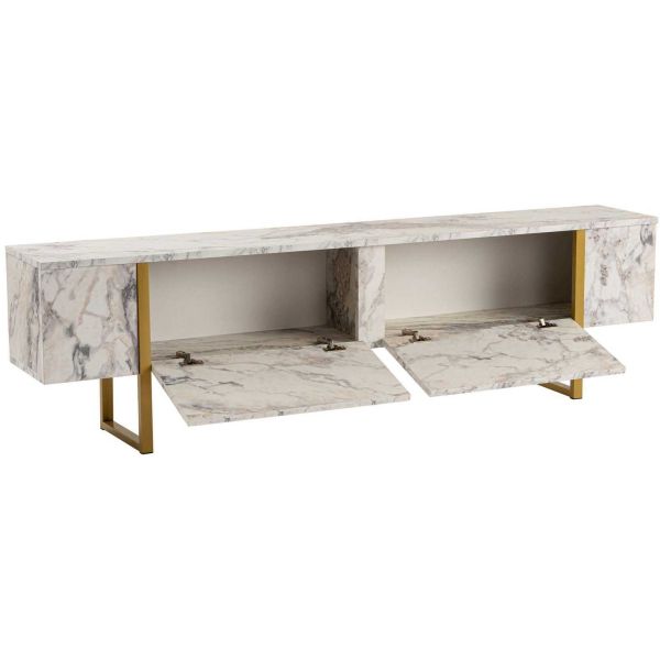 Meuble TV en aggloméré et métal Luxe - 139