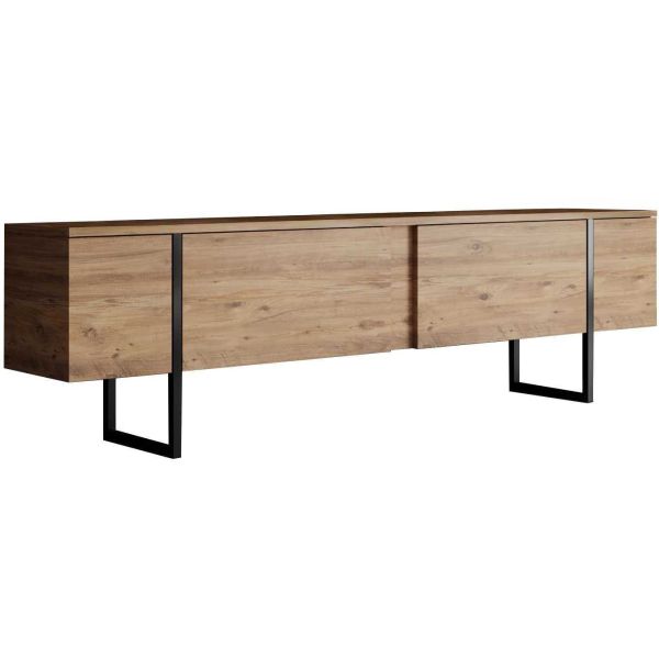 Meuble TV en aggloméré et métal Luxe