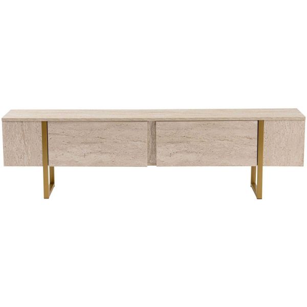Meuble TV en aggloméré et métal Luxe - 159