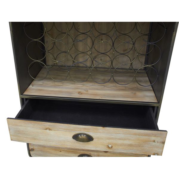 Meuble bar en bois et métal  - 7