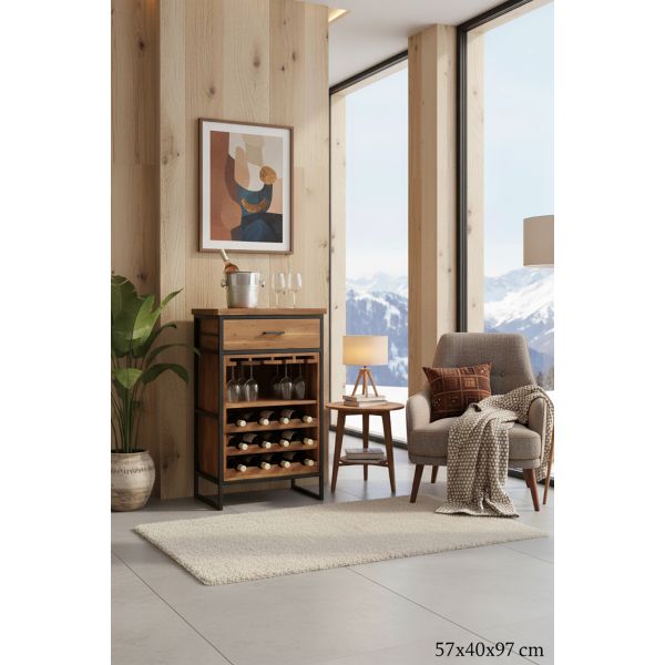 Meuble bar en bois recyclé - AUBRY GASPARD