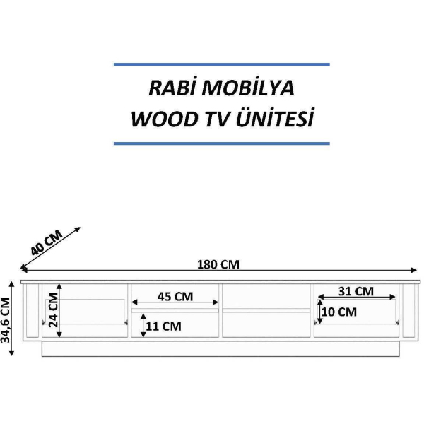 Meuble TV en bois Ruben - ASI-2136
