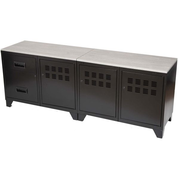 Meuble TV bois métal industriel - PHS-0433