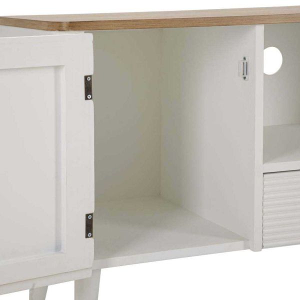 Meuble tv en bois 2 portes 1 tiroir Matera 117 x 40 x 60 cm - 8
