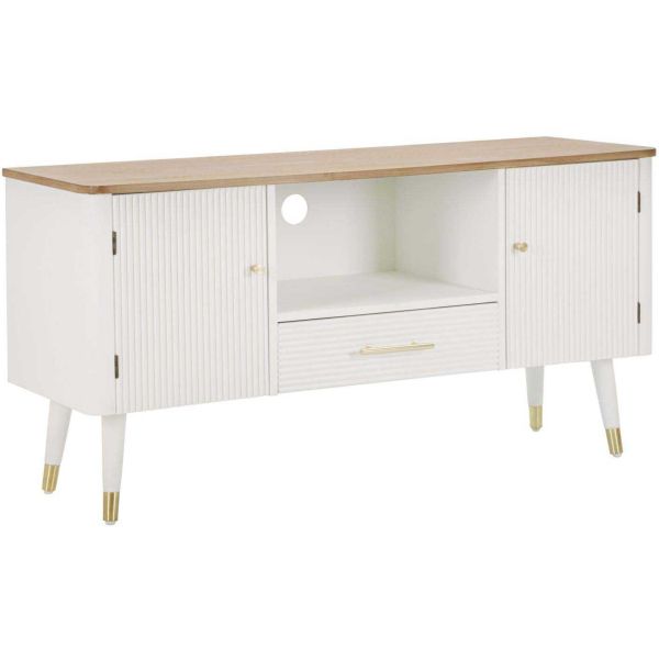 Meuble tv en bois 2 portes 1 tiroir Matera 117 x 40 x 60 cm