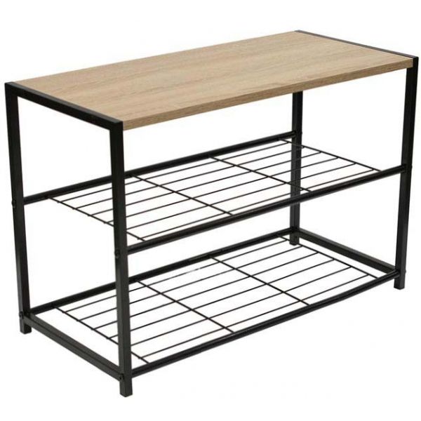 Meuble à chaussures en bois et métal savannah