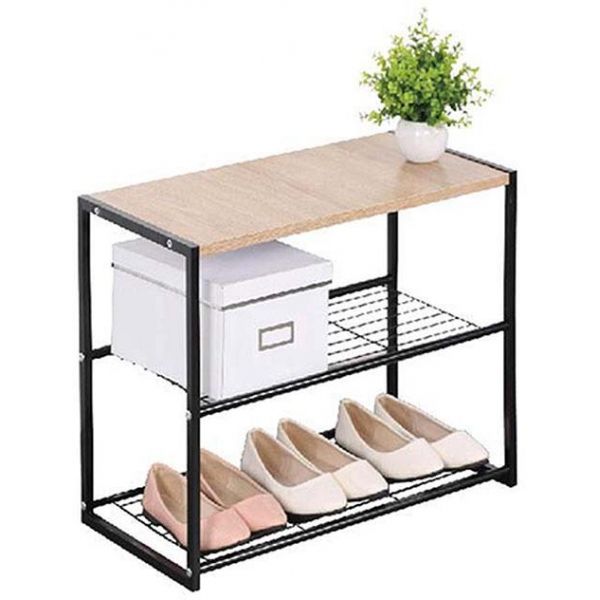 Meuble à chaussures en bois et métal savannah