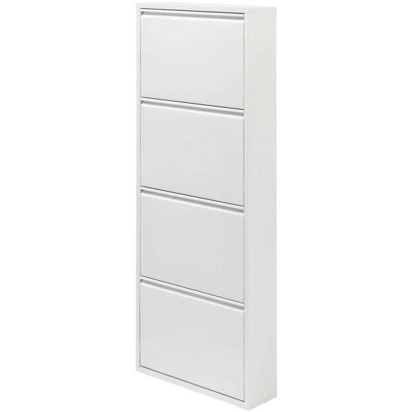 Meuble à chaussures en métal blanc Cabinet - 149