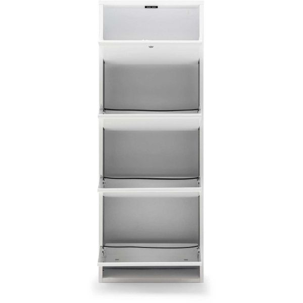 Meuble à chaussures en métal blanc Cabinet - HANAH HOME