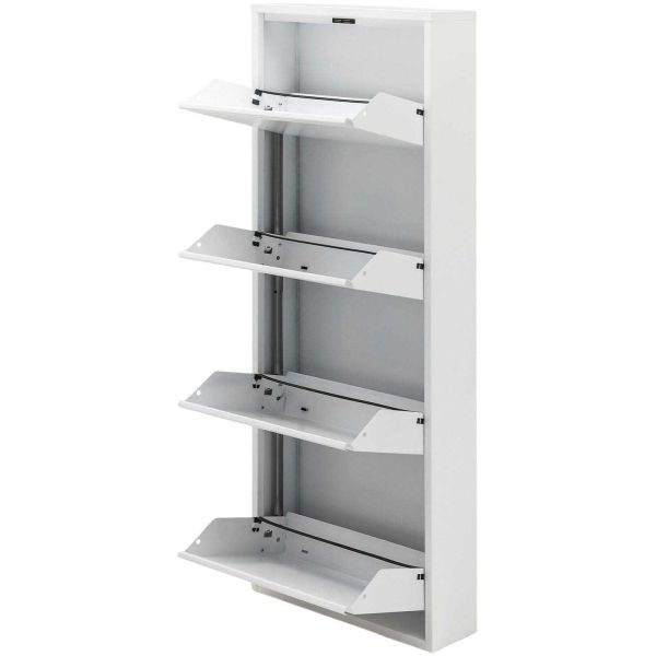 Meuble à chaussures en métal blanc Cabinet - 5