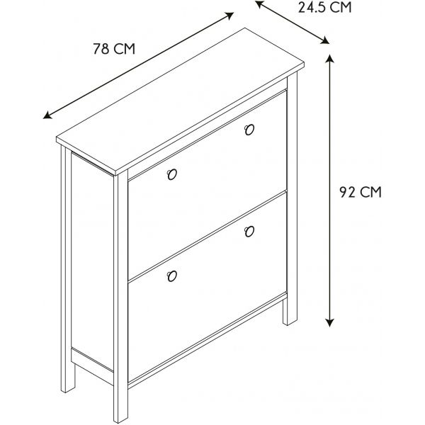 Meuble à chaussures 2 portes Elisabeth - CMP-3587