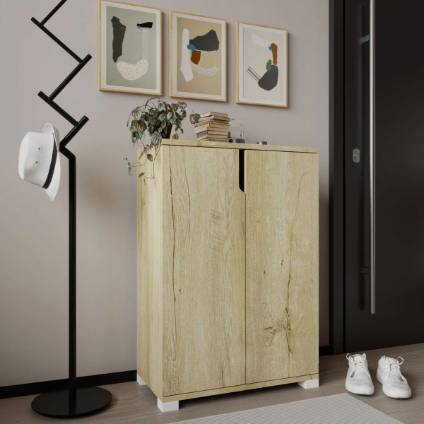 Meuble à chaussures 2 portes en aggloméré Venedik - 5