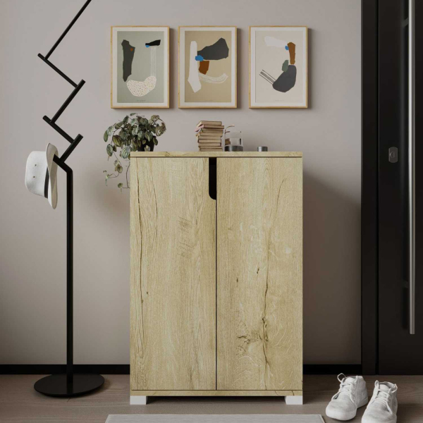 Meuble à chaussures 2 portes en aggloméré Venedik - 6