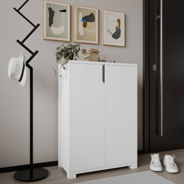 Meuble à chaussures 2 portes en aggloméré Venedik - 5