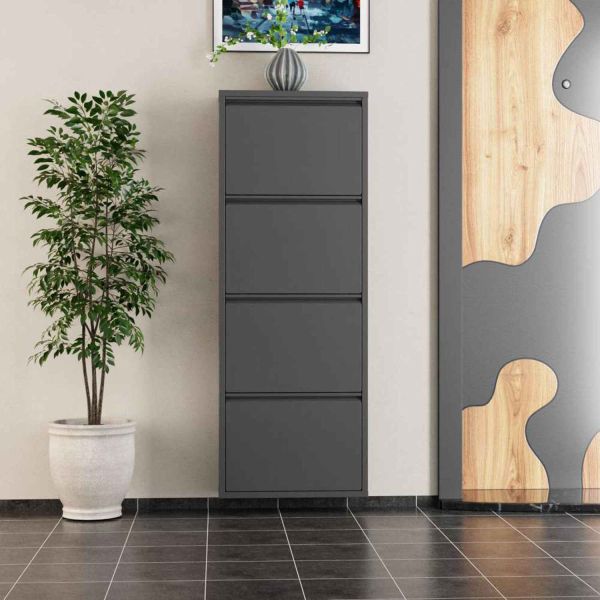 Meuble à chaussures 4 portes en métal - 7