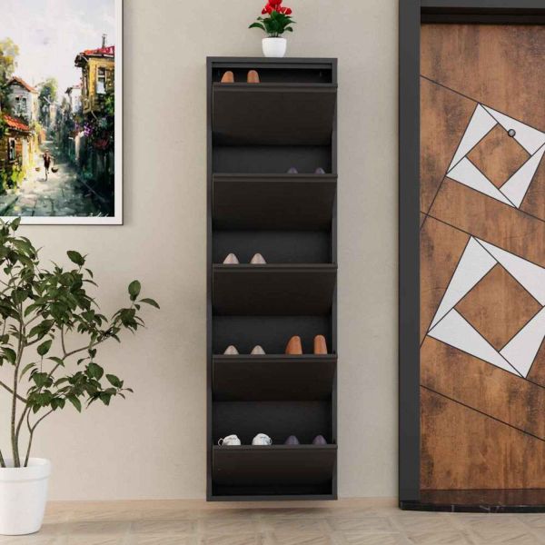 Meuble à chaussures 5 portes en métal - 6