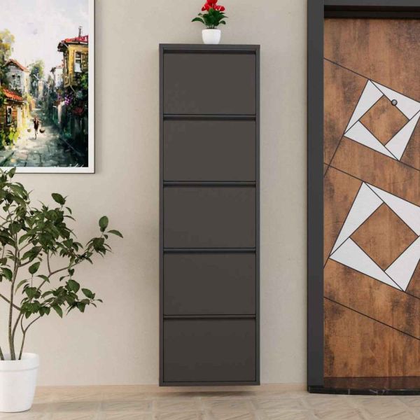 Meuble à chaussures 5 portes en métal - 7