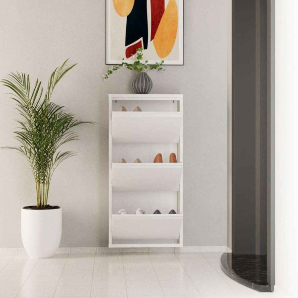 Meuble à chaussures 3 portes en métal - 6