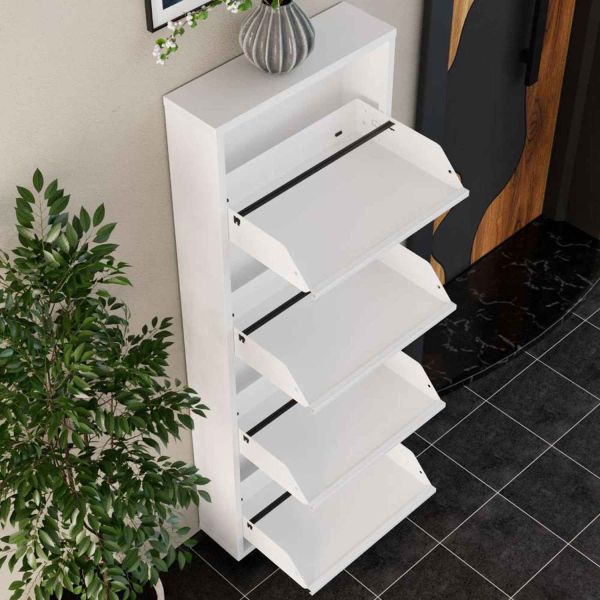 Meuble à chaussures 4 portes en métal - 5