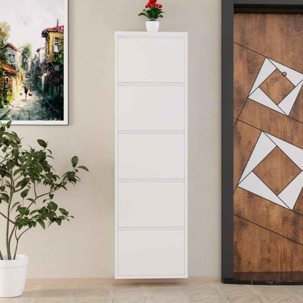 Meuble à chaussures 5 portes en métal - 7