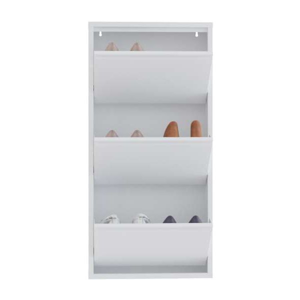 Meuble à chaussures 3 portes en métal - 88,90