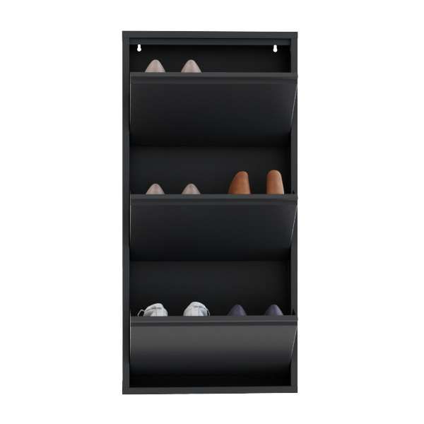 Meuble à chaussures 3 portes en métal - 88,90