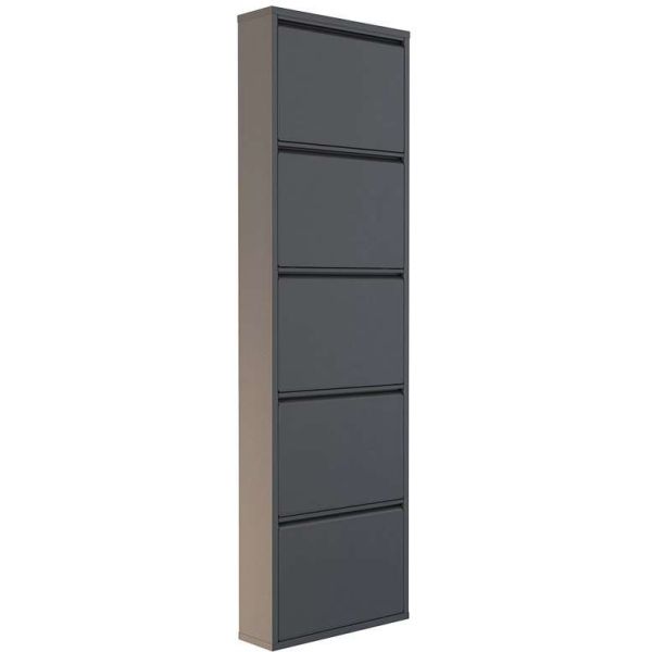 Meuble à chaussures 5 portes en métal