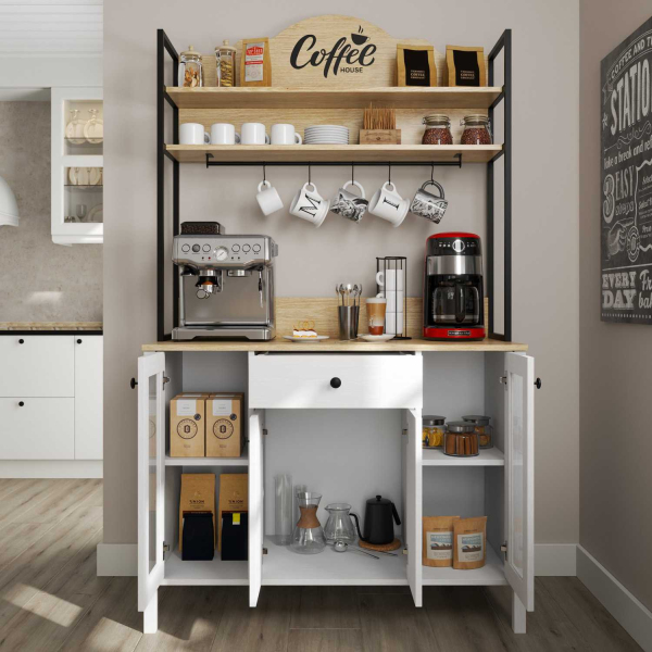 Meuble de cuisine bar à café 120 x 50 x 210 cm Frannie - ASI-2304