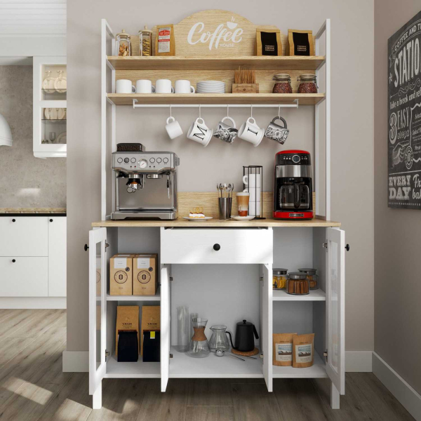 Meuble de cuisine bar à café 120 x 50 x 210 cm Frannie - ASI-2305