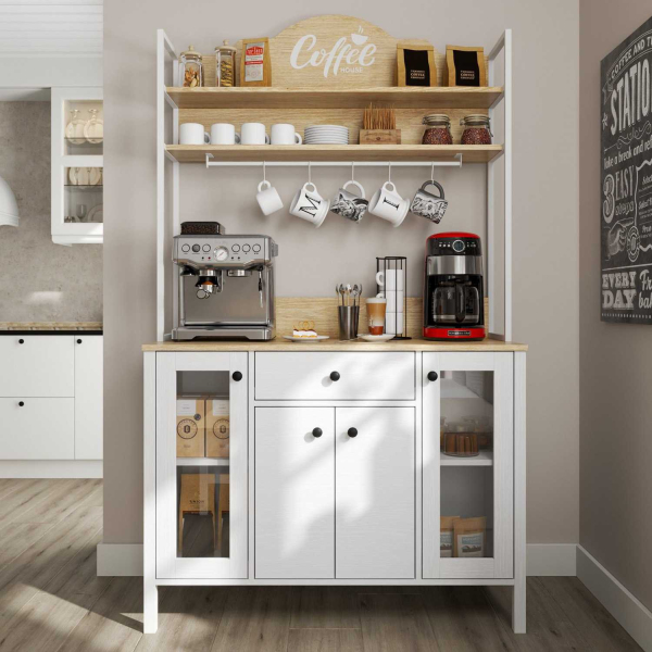 Meuble de cuisine bar à café 120 x 50 x 210 cm Frannie - HANAH HOME