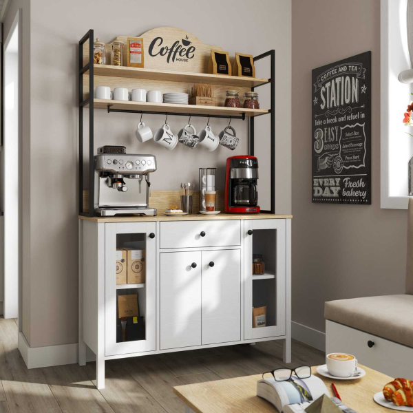Meuble de cuisine bar à café 120 x 50 x 210 cm Frannie - HANAH HOME