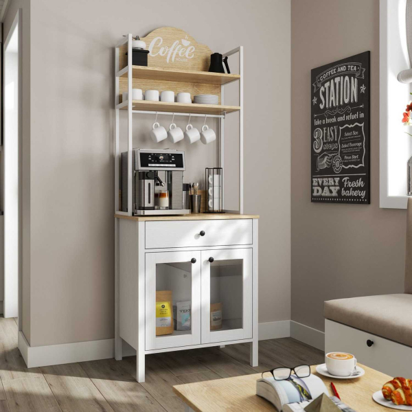 Meuble de cuisine bar à café en aggloméré Frannie - HANAH HOME