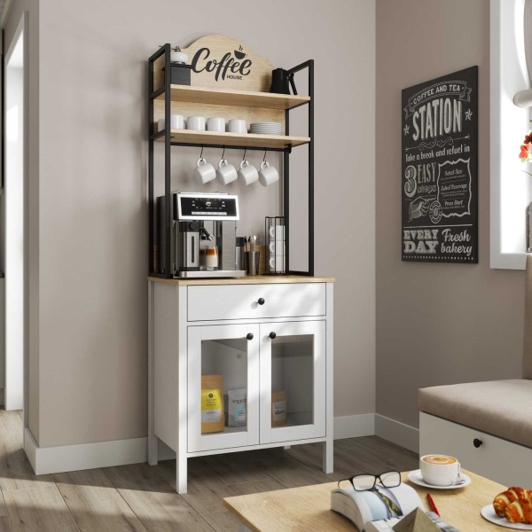Meuble de cuisine bar à café en aggloméré Frannie - HANAH HOME