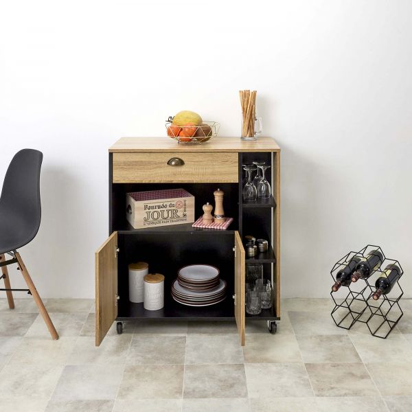 Meuble desserte de cuisine en bois Chef - THE HOME DECO FACTORY