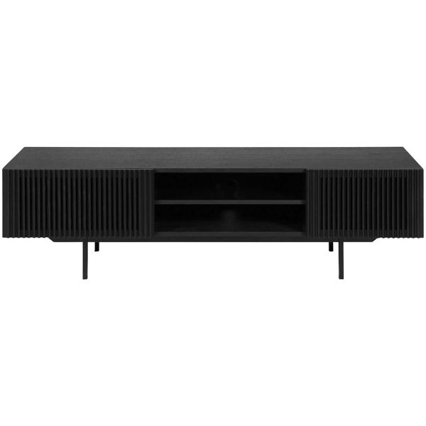 Meuble TV en placage chene noir Mojo - ZAGO