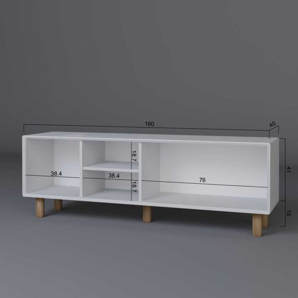 Meuble TV 3 portes en aggloméré Bohemian - ASI-2363