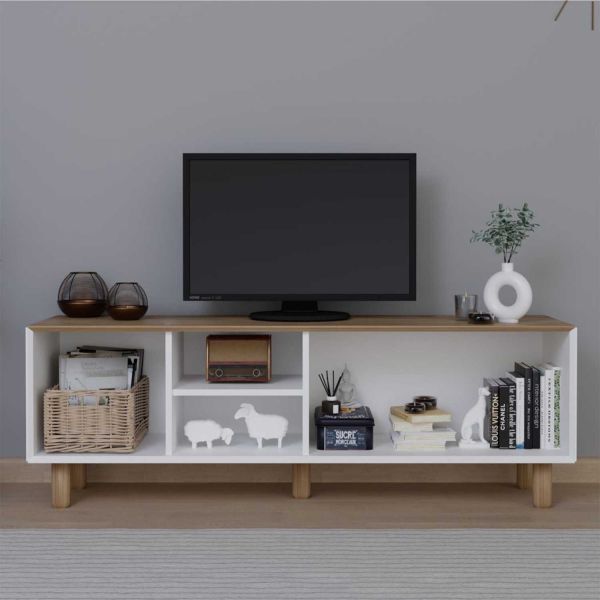 Meuble TV 3 portes en aggloméré Bohemian - 6