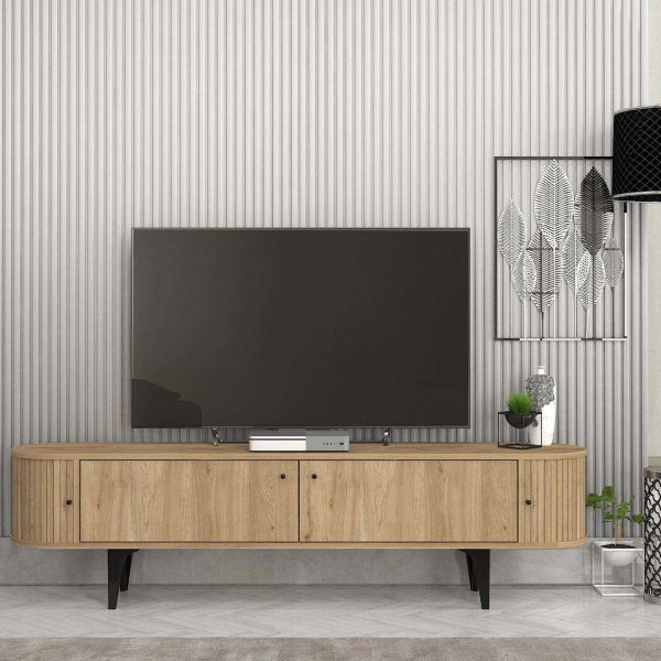 Meuble TV 4 portes en aggloméré Sirius - 8