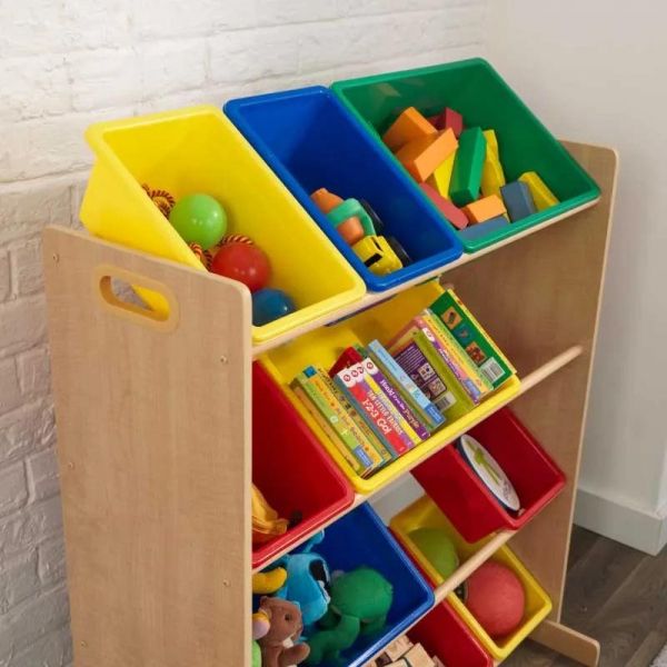 Meuble de rangement en bois 12 bacs pour enfant - 139