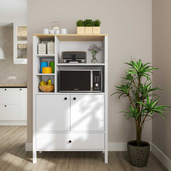 Meuble de rangement de cuisine en aggloméré Frannie - HANAH HOME