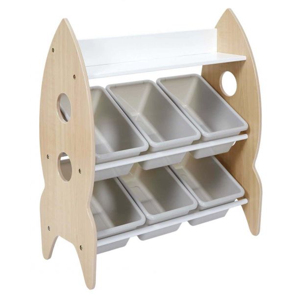 Meuble de rangement pour enfants 6 bacs Sweet