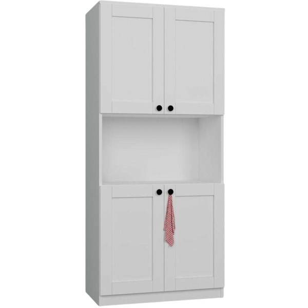Meuble de rangement 4 portes en aggloméré Lucas