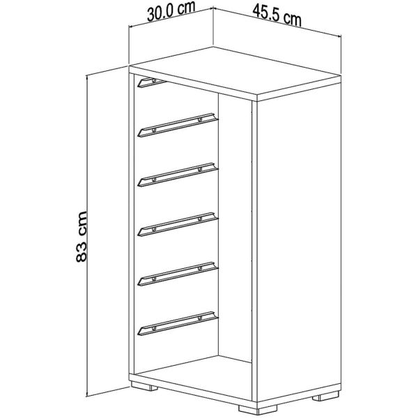 Meuble de rangement 6 tiroirs Bronz - ASI-1843