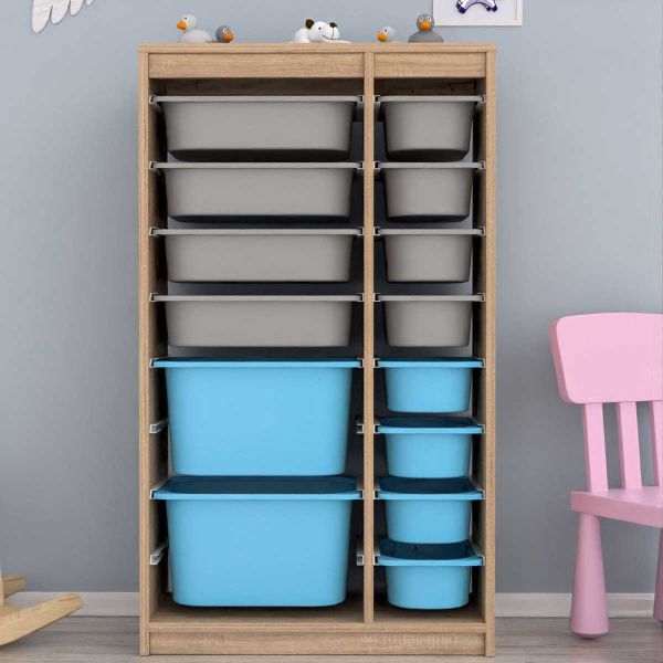Meuble de rangement 14 tiroirs Montana - HANAH HOME