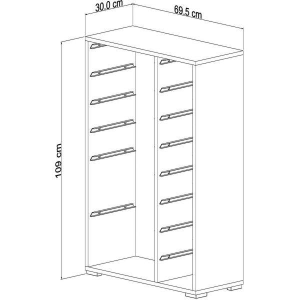 Meuble de rangement 14 tiroirs Rine - ASI-1883