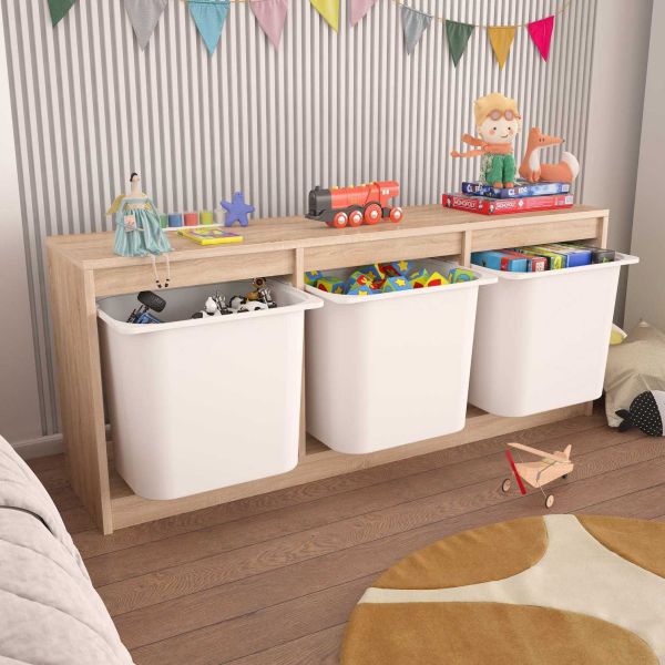 Meuble de rangement 3 tiroirs Tidy - HANAH HOME